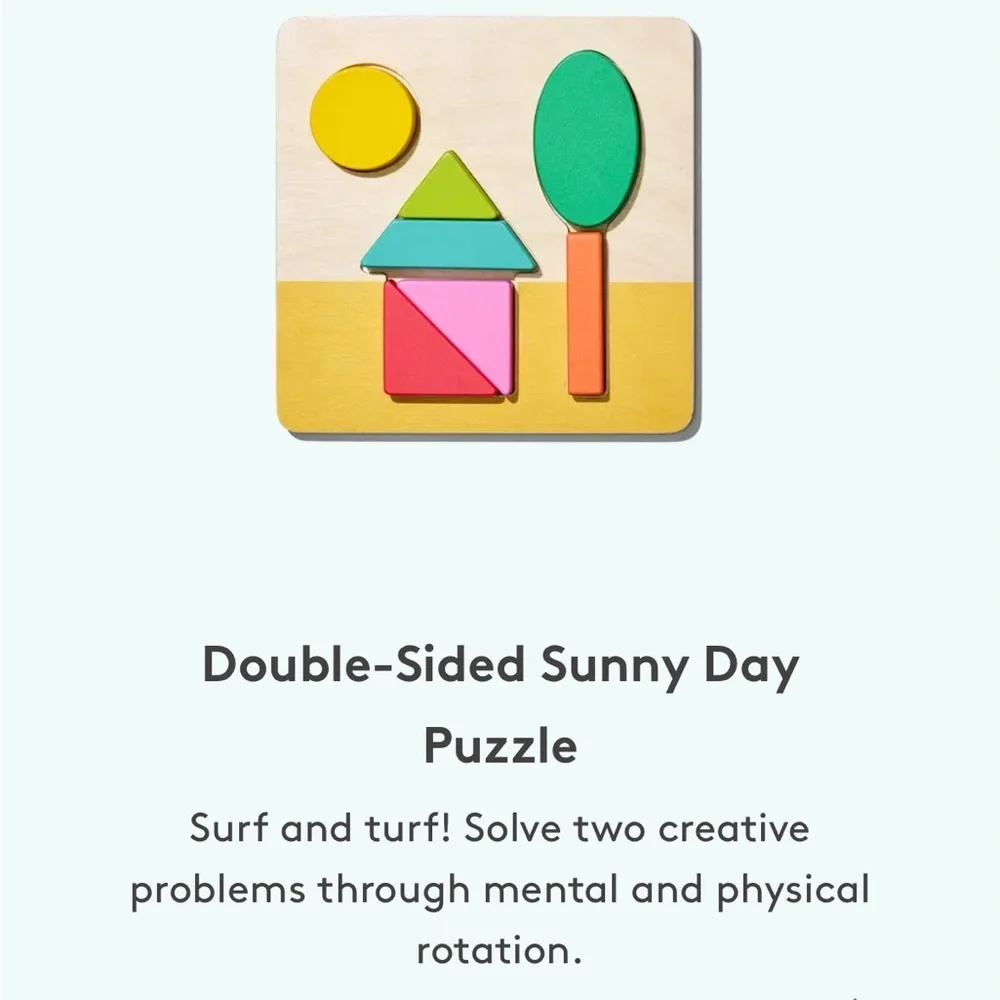 • Lovevery • The Helper Play Kit Months 25, 26, 27 Double-Sided Sunny Day Puzzle